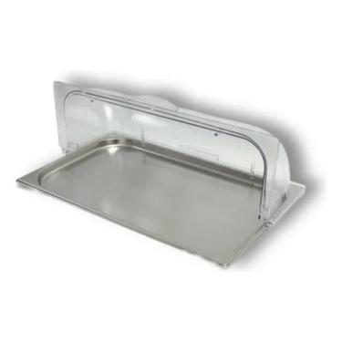 Imagem de Buffet Rechaud Expositor Alimentos Pães Bolos Acrilico Inox - Ipe Cozi
