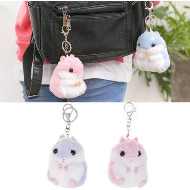 Imagem de 2pcs Kawaii Cute Plush Hamster Keychains Stuffed Animal Key - HUOGUO