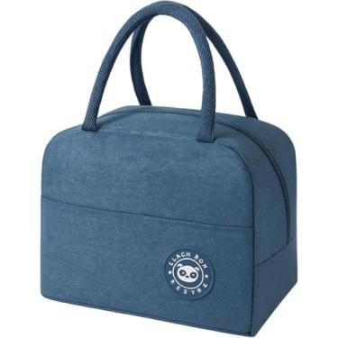 Imagem de Bolsa Lancheira Térmica Compacta – 4L, Mantém Marmitas, Frutas e Bebidas Frescas | Estilo Moderno e Colorido, Ideal para Trabalho, Escola e Passeios (Azul)
