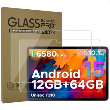 Imagem de AIJAKO Pacote com 2 protetores de tela para tablet DOOGEE Tab A9 / DOOGEE Tab A9 Pro 10 polegadas, película de vidro temperado compatível com DOOGEE Tab A9 / DOOGEE Tab A9 Pro, rigidez 9H