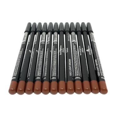 Imagem de Delineador ultrafino Italia-Deluxe, 12 unidades, cremoso, de longa duração, lápis altamente pigmentado (1003 marrom claro)