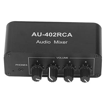 Imagem de Pissente Caixa Seletora de Áudio Comutador de Áudio Estéreo Divisor de Áudio 4 Vias Bidirecional Entrada/Saída 3.5mm Com Circuito de Redução de Ruído para Alto-falantes Subwoofers