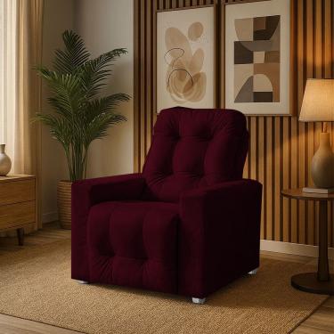 Imagem de Poltrona Cadeira Vitória Papai E Mamãe Com Encosto Macio Para Sala De Descanso Bordo