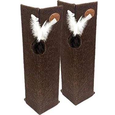 Imagem de Arranhador para Gatos Canto Sofá Kit 2un Carpete Premium (Marrom)