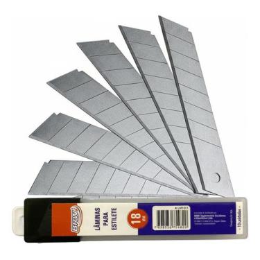 Imagem de Lâminas BRW para Estilete 18MM Blister 10 Uni - LM1801