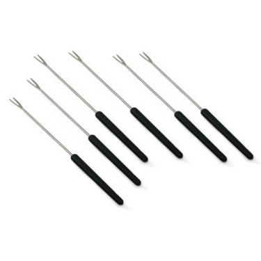 Imagem de Swissmar Conjunto de 6 garfos de fondue de carne, alças pretas