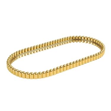 Imagem de Bandeja Espelhada Decorativa Banheiro Luxo Lavabo Multiuso Casa Decoração(Nuvem Espelhada Dourado)