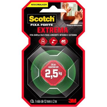 Imagem de Scotch, 3M, Fixa Forte, Fita Dupla Face, Fixação Extrema, 12mm x 2m