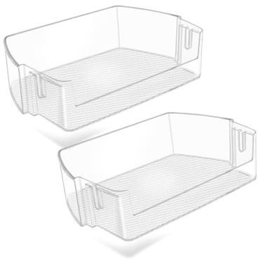 Imagem de [Pacote com 2] Caixa de porta de geladeira MAN64628301 atualizada compatível com Kenmore LG Prateleira de porta de geladeira AP6892844 PS12730394 Porta de cesta LG Geladeira LRFXC2406S LLMXS3006S