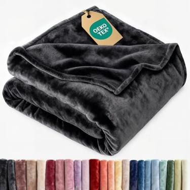 Imagem de Cobertor de lã ultramacio King Size - Cobertor King luxuoso de lã de flanela - Leve para poltrona de sofá-cama - quente e respirável - Roupa de cama confortável para todas as estações, felpudo