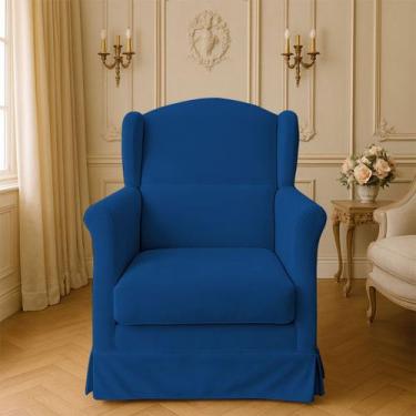 Imagem de Poltrona Serena Amamentação Balanço - Beatriz Decor, Azul