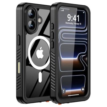 Imagem de Comboproof Capa para iPhone 17: capa de telefone à prova d'água à prova de choque à prova de poeira IP68 capa rígida de corpo inteiro protetor de tela embutido subaquático ao ar livre à prova d'água