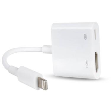 Imagem de Kit 5 Adaptadores de Áudio e Vídeo Lightning Digital para Iphone/Ipad 
