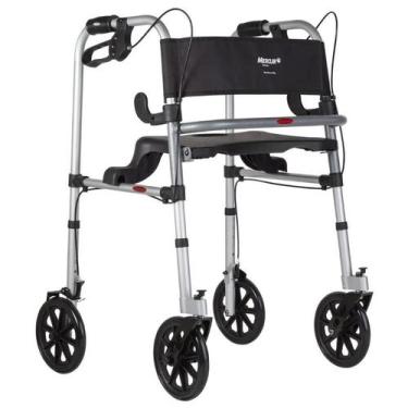 Imagem de Andador 4 Rodas Com Assento Alumínio Reforçado Mercur