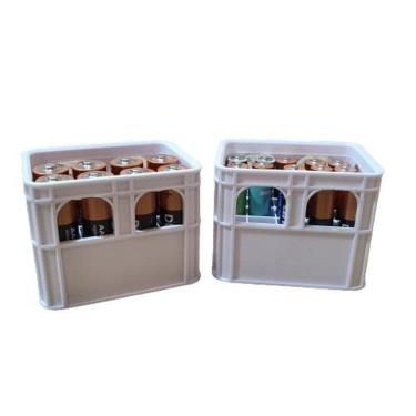 Imagem de Engradado Caixa Armazenamento Pilhas Aa Aaa Pequena Palito