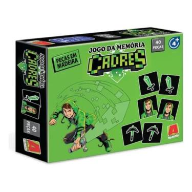 Imagem de Jogo da Memória 40 pç madeira - Cadres Streamer - Algazarra