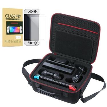 Imagem de Bolsa Nintendo Switch Oled Maleta Cabe Tudo + 2 Películas