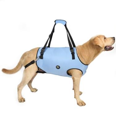 Imagem de Coodeo Dog Lift Harness, Pet Support Sling Lift - Almofadado para Cães Idosos, com Lesões nas Articulações, Artrite, Perda de Estabilidade (Azul,S)