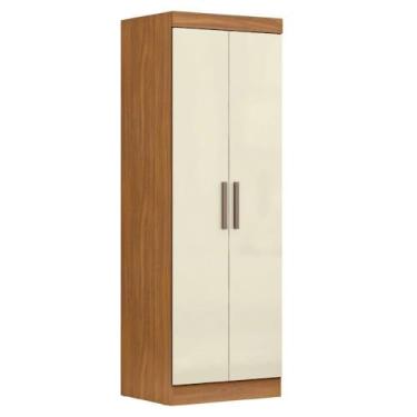 Imagem de Modulo de Guarda Roupas p/Quarto Madrid 2 Portas Madeirado/Off White