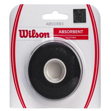 Imagem de Overgrip Wilson Absorbx Preto Com 03 Unidades