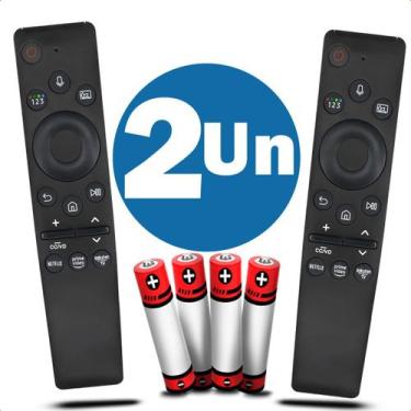 Imagem de Kit 2 Controle Remoto Compatível Tv Smart Samsung 4k Com Comando De Vo