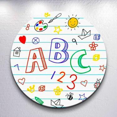 Imagem de Decoração com capa painel redondo Abc Numeros e Letras festa infantil 