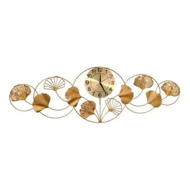 Imagem de Relógio De Parede 3D Design Europeu Metal Luxuoso 70Cm