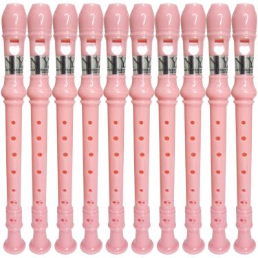 Imagem de Kit 25 Flautas Doce Germânica Rosa Claro FL 20G New York