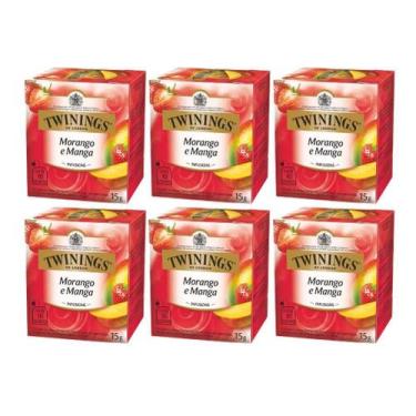 Imagem de 60 Sachês, Chá Twinings, Morango e Manga - 11678, Morango e Manga