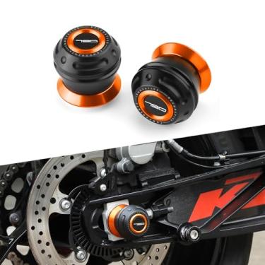 Imagem de Modeer Para 790 DUKE 2018~Presente 890 DUKE 2021~Presente 890 Duke R 2020~Presente Motocicleta Proteção contra Queda Eixo Traseiro Forquilha Roda Crash Pad Acessórios (790-laranja)