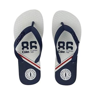 Imagem de Chinelo Coca Cola Sprint Branco e Marinho