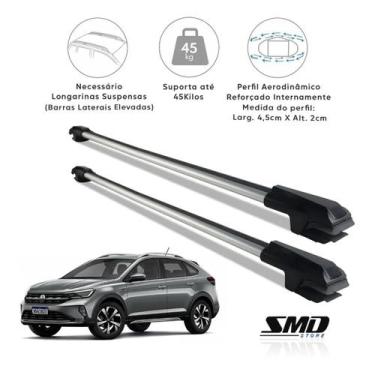 Imagem de Rack Travessa de Teto Aluminio Prata Vw Nivus 2020 em Diante - SMD, PR