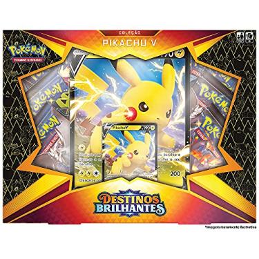 Imagem de Jogo de Cartas, Copag, Pokémon, Box, Pikachu V, Destinos Brilhantes, Multicor