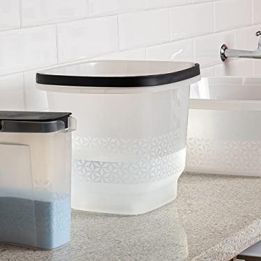 Imagem de Balde Multiuso Com Alça 8,5L Para Limpeza Organizar Roupas Lavanderia UZ Utilidades Cor Transparente