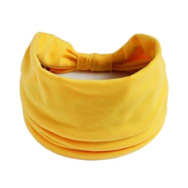Imagem de Bandanas elásticas para mulheres, faixa de cabeça esportiva absorvente com nó macio para a vida diária e exercícios de ioga