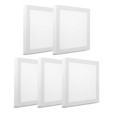 Imagem de Plafon Led Sobrepor Quadrado 18W Branco Frio 6500K bivolt com Design Slim Moderno para Teto Interno (5)