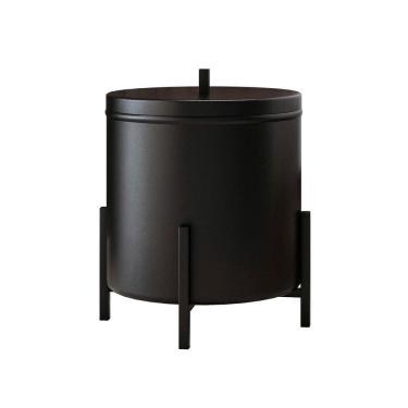 Imagem de Lixeira Para Banheiro E Cozinha Level Preto 6L - Dream Home