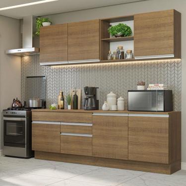 Imagem de Armário De Cozinha Completa 240cm Rustic Glamy Madesa 06 Rustic