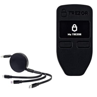 Imagem de BoxWave Cabo compatível com Trezor One - AllCharge PD miniSync (100W), cabo USB portátil retrátil de carregamento de alta velocidade - Preto