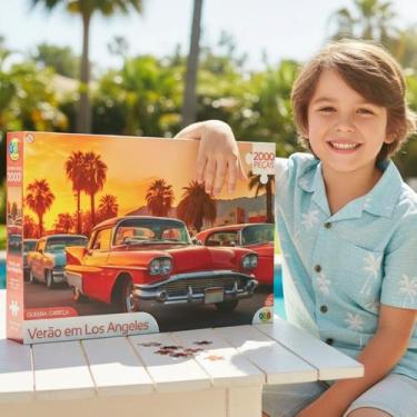 Imagem de Quebra Cabeça Verão Los Angeles Carro 2000pçs Turismo Oferta - GGB - E