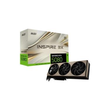 Imagem de Placa de Video MSI Geforce RTX 5080 Inspire 3X OC 16GB GDDR7 256 BITS - 912-V531-203