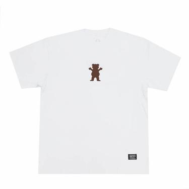 Imagem de Camiseta Grizzly Back Script Logo - Branco/Marrom-Masculino