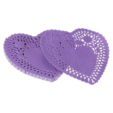 Imagem de YELARXI Doilies de papel, papel de coração, toalha de renda, descartáveis, utensílios de mesa modernos, decorativos a granel – Adequado para bolos/sobremesas/alimentos fritos grelhados assados) 10