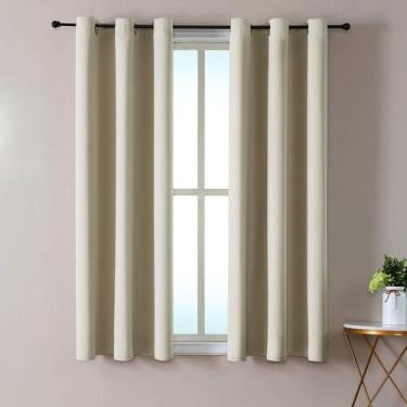 Imagem de Cortinas de janela ChrisDowa Small, 102 cm de comprimento, quarto bege