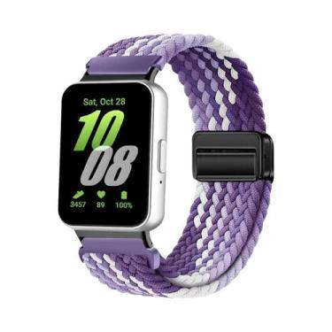 Imagem de Pulseira Magnética Ajustável De Nylon Para Samsung Galaxy Fit3, Acessó