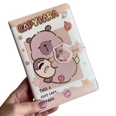 Imagem de Caderno/Planner Capivara, Capa Dura, Miolo Colorido, Planejamento Diário e Semanal (Capivara Comendo)
