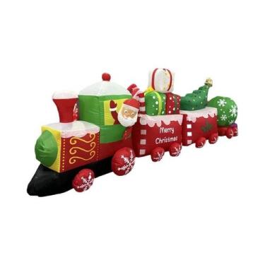 Imagem de Decorações Infláveis De Natal Papai Noel Para Jardim, Quintal, Festa A