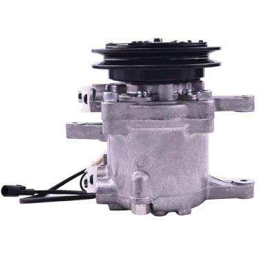 Imagem de YQABLE Compressor de ar condicionado SVO7E RD451-93900 compatível com minicarregadeira Kubota SVL75C SVL75-2C SVL90C SVL95-2SC plugue preto