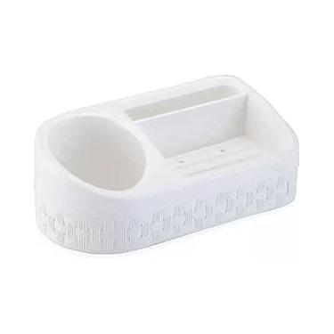 Imagem de Porta Detergente Esponja Bucha Sabão Organizador Pia Cozinha Suporte (BRANCO)