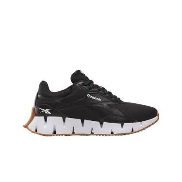 Imagem de Reebok Zig Dynamica Str feminino, Preto/branco/prata metálico, 38